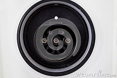 Receptacle for electric car power Stock Photo