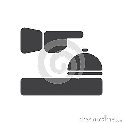 Reception icon, filled flat sign, solid glyph pictogram, vector illustration. Vector Illustration