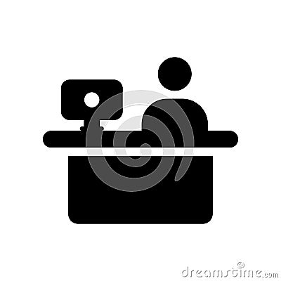 Reception icon. Trendy Reception logo concept on white background from Hotel and Restaurant collection Vector Illustration