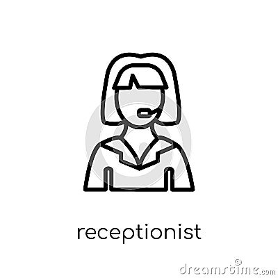 Receptionist icon from Hotel collection. Vector Illustration