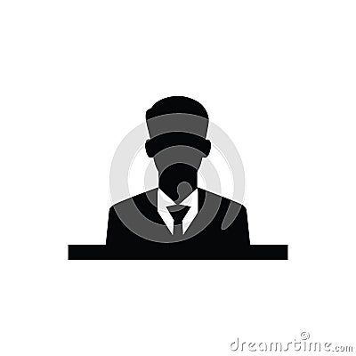 Receptionist Icon Vector Illustration