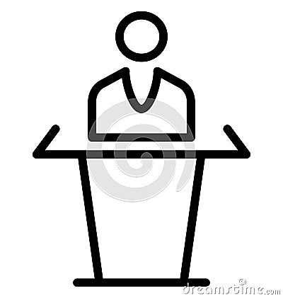 Receptionist Isolated Vector icon that can be easily edit or modified. Vector Illustration