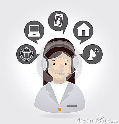 Receptionist Vector Illustration