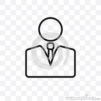 Receptionist vector linear icon isolated on transparent background, Receptionist transparency concept can be used for web and mobi Vector Illustration