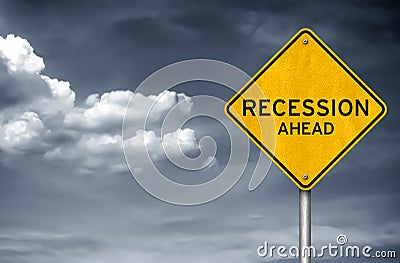 Recession ahead Stock Photo