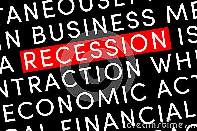 Recession is a business cycle contraction Stock Photo