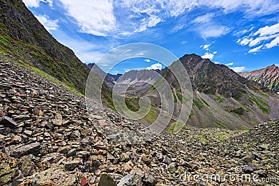 Recessional moraine. Geomorphology Stock Photo