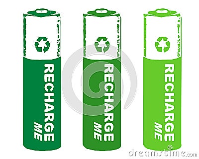 Recharge batteries Vector Illustration