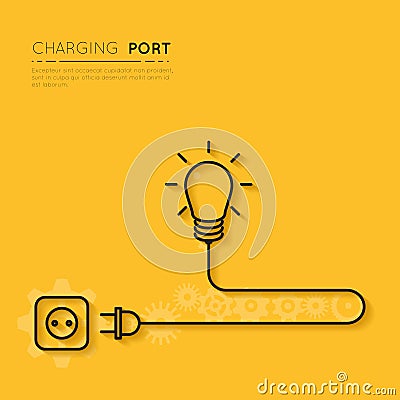 Recharge your creativity. Power for creative ideas Vector Illustration