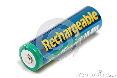 Rechargeable AA Battery Stock Photo