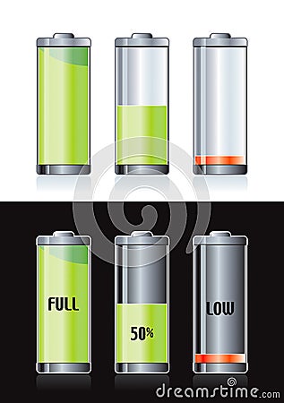 Rechargeable Batteries Vector Illustration