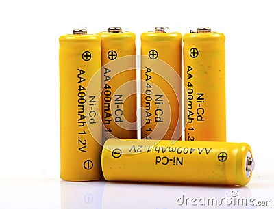 Rechargeable batteries Stock Photo