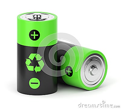 Rechargeable batteries Stock Photo