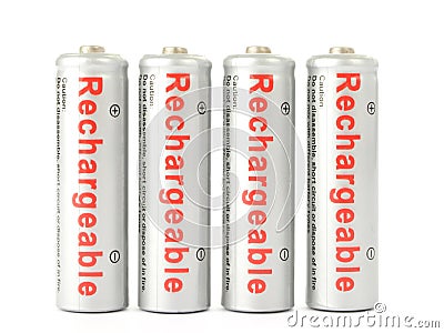 Rechargeable batteries Stock Photo