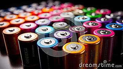 rechargeable batteries aa Cartoon Illustration