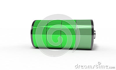 Rechargeable battery high, 3d render Stock Photo