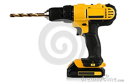 Rechargeable drill screwdriver Stock Photo