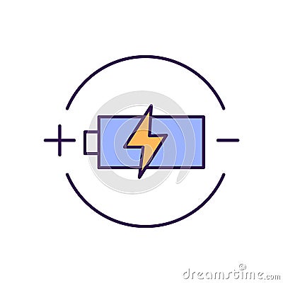 Rechargeable Vector Icon which can easily modify or edit. Vector Illustration