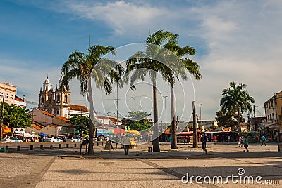 RECIFE, PERNAMBUCO, BRAZIL: The Co-Cathedral of St. Peter of Clerics Also Recife Cathedral It is a Catholic church located in the Editorial Stock Photo