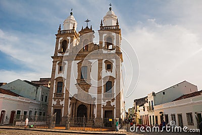 RECIFE, PERNAMBUCO, BRAZIL: The Co-Cathedral of St. Peter of Clerics Also Recife Cathedral It is a Catholic church located in the Editorial Stock Photo