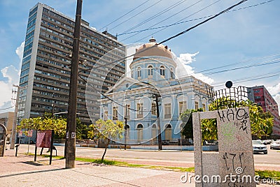 Recife, Pernambuco, Brazil: Beautiful Catholic Church in Recife Editorial Stock Photo