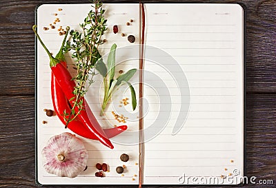 Recipe book. Stock Photo