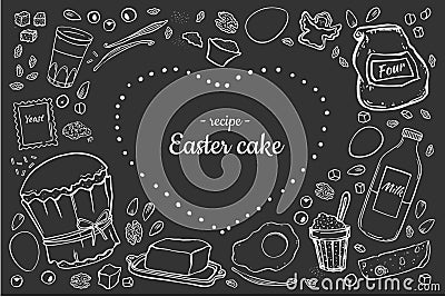 Recipe Easter cake Stock Photo