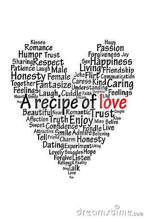 A recipe of love Stock Photo