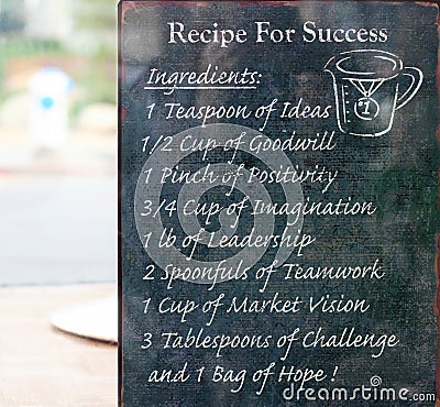 Recipe For Success Stock Photo