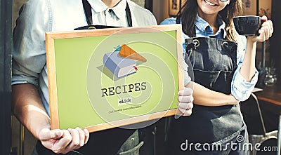 Recipes Food Menu Cafe Restaurant Concept Stock Photo