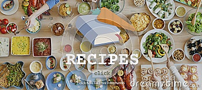 Recipes Food Menu Cafe Restaurant Concept Stock Photo