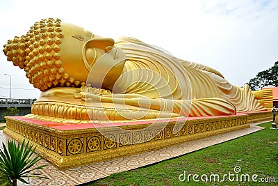 Reclining Buddha or Sleeping Buddha Editorial Stock Photo