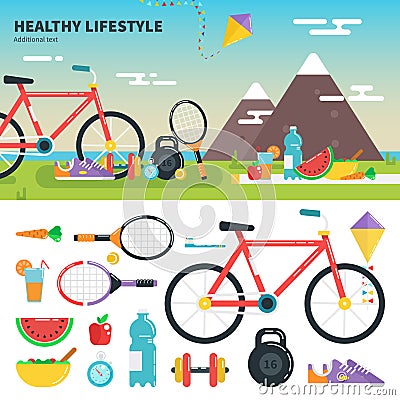 Recomendations for healthy lifestyle Vector Illustration