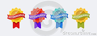 Recommended badge logo template. Recommended seller banner. Vector illustration Vector Illustration