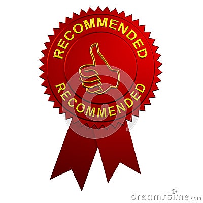 Recommended Ribbon Stock Photo