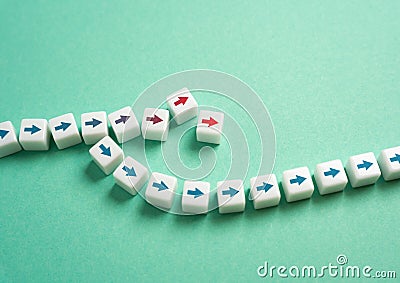 Reconfigure to other parameters to continue the path. Stock Photo