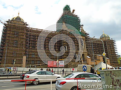 Reconstruction of the National Theater. Prague, Czech Republic, Editorial Stock Photo