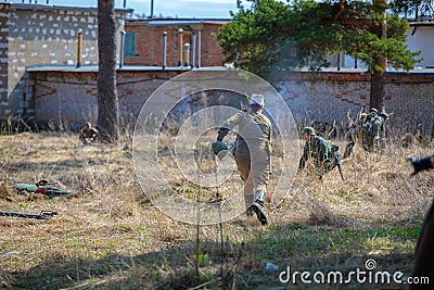 Reconstruction of the Second World War Editorial Stock Photo