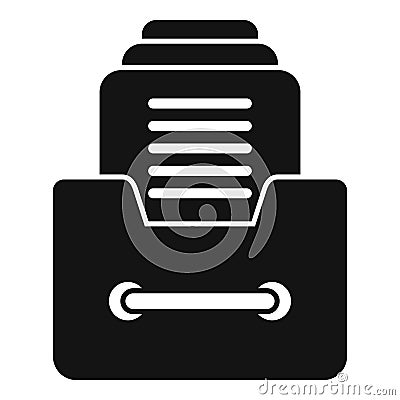 Record keeping drawer icon simple vector. Share access Stock Photo