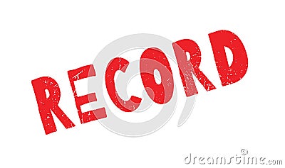 Record rubber stamp Vector Illustration