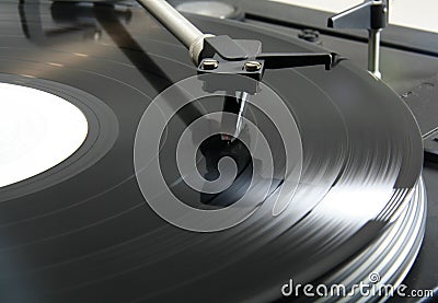 Record spinning Stock Photo