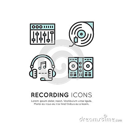 Recording Studio Label Stock Photo