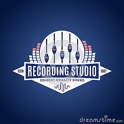 Recording Studio Logo Vector Illustration