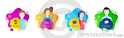 Recovery data, Dot plot and Smartwatch icons set. Talk bubble sign. Vector Vector Illustration