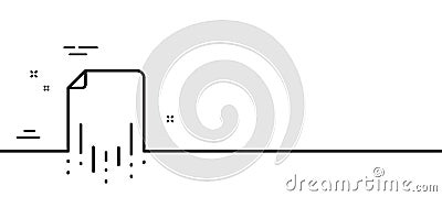 Recovery file line icon. Backup data sign. Restore document. Minimal line pattern banner. Vector Vector Illustration