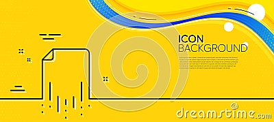 Recovery file line icon. Backup data sign. Restore document. Minimal line yellow banner. Vector Stock Photo