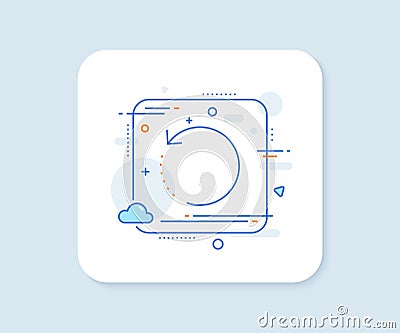 Recovery info line icon. Backup data sign. Restore information. Vector Vector Illustration