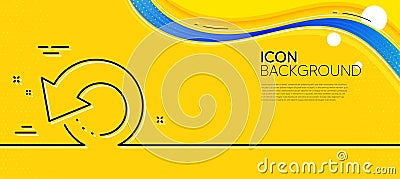 Recovery info line icon. Backup data sign. Restore information. Minimal line yellow banner. Vector Vector Illustration