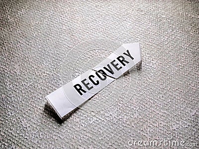 Recovery Loss tag label Stock Photo
