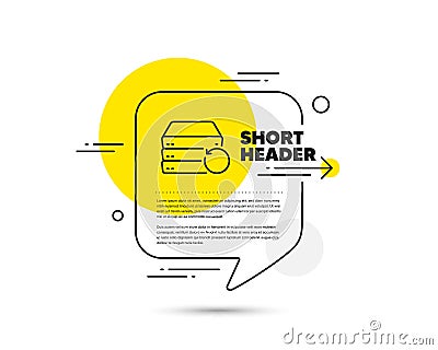 Recovery server line icon. Backup data sign. Restore information. Vector Vector Illustration